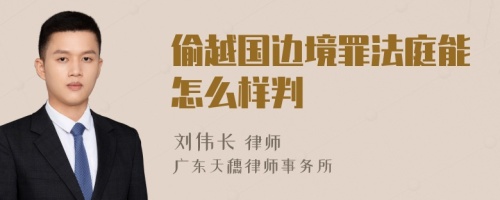 偷越国边境罪法庭能怎么样判