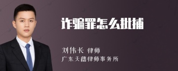 诈骗罪怎么批捕