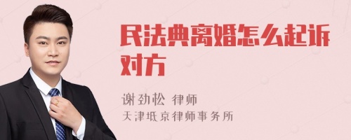 民法典离婚怎么起诉对方