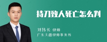 持刀致人死亡怎么判