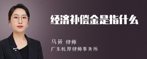 经济补偿金是指什么