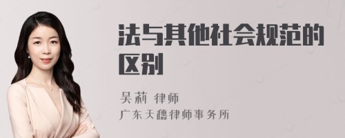 法与其他社会规范的区别