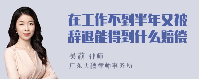 在工作不到半年又被辞退能得到什么赔偿