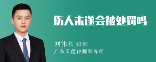 伤人未遂会被处罚吗