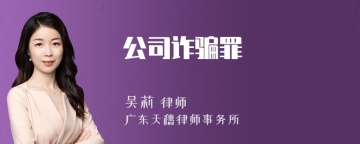 公司诈骗罪