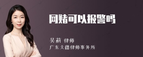 网赌可以报警吗