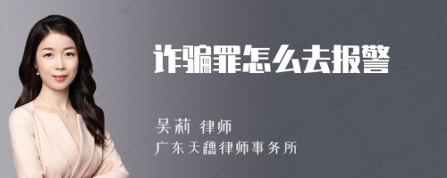 诈骗罪怎么去报警