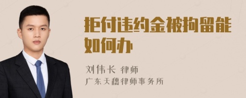 拒付违约金被拘留能如何办