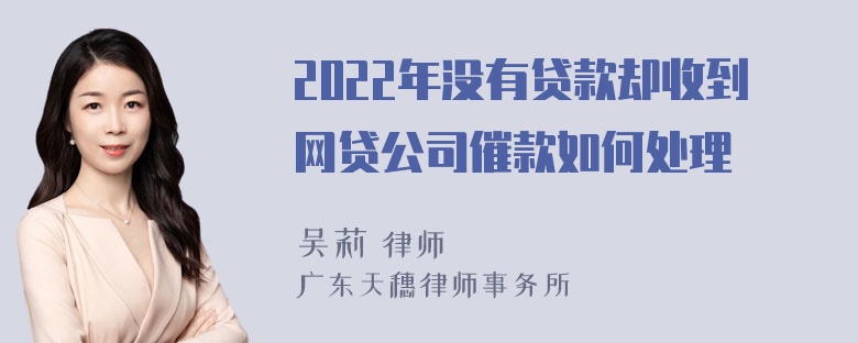 2022年没有贷款却收到网贷公司催款如何处理