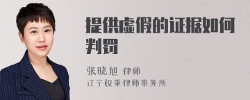 提供虚假的证据如何判罚