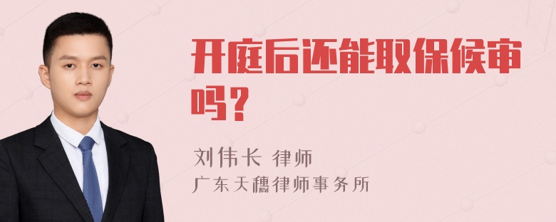 开庭后还能取保候审吗？