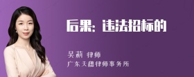 后果: 违法招标的