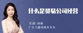 什么是贸易公司经营