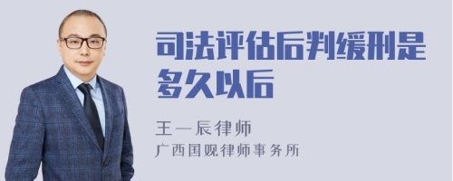 司法评估后判缓刑是多久以后