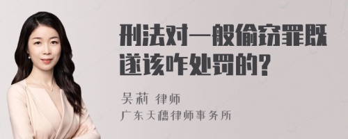 刑法对一般偷窃罪既遂该咋处罚的?