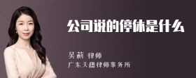 公司说的停休是什么