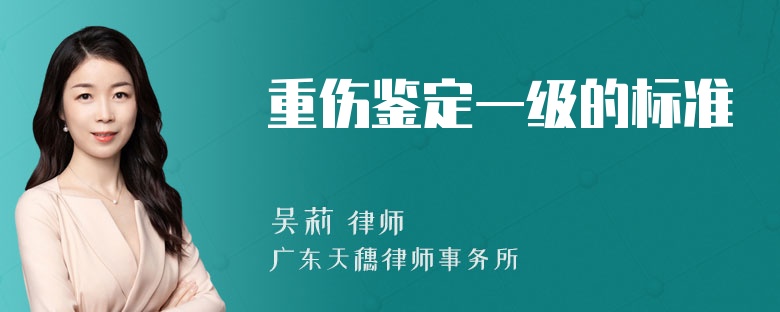 重伤鉴定一级的标准