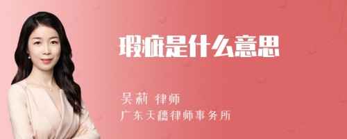 瑕疵是什么意思