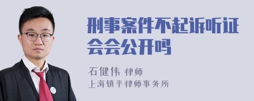 刑事案件不起诉听证会会公开吗