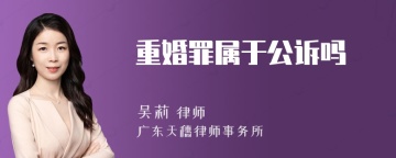 重婚罪属于公诉吗