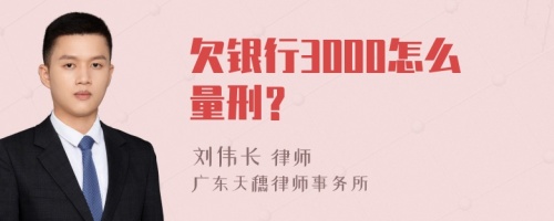 欠银行3000怎么量刑？