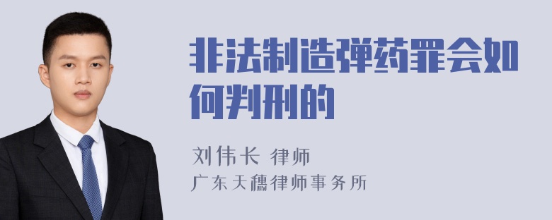 非法制造弹药罪会如何判刑的