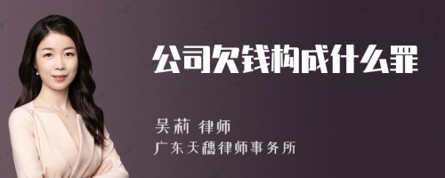 公司欠钱构成什么罪