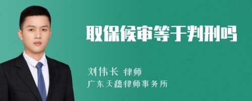 取保候审等于判刑吗