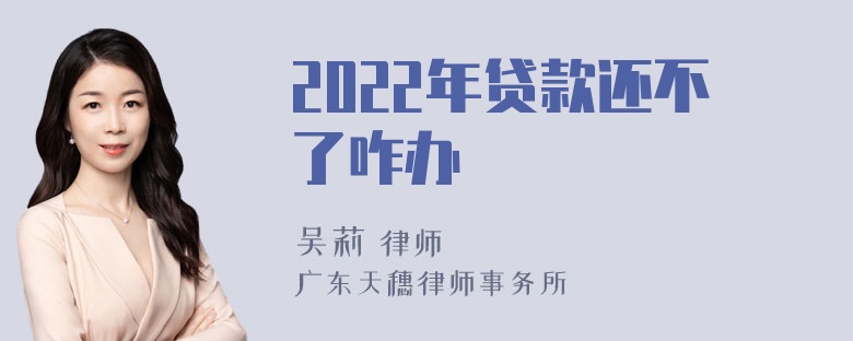 2022年贷款还不了咋办