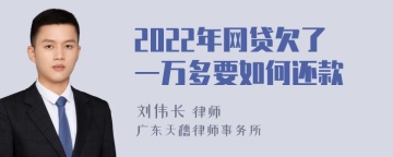 2022年网贷欠了一万多要如何还款