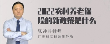 2022农村养老保险的新政策是什么