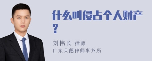 什么叫侵占个人财产？