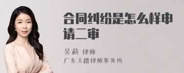 合同纠纷是怎么样申请二审