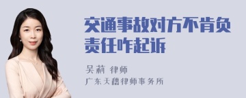 交通事故对方不肯负责任咋起诉