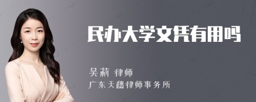 民办大学文凭有用吗