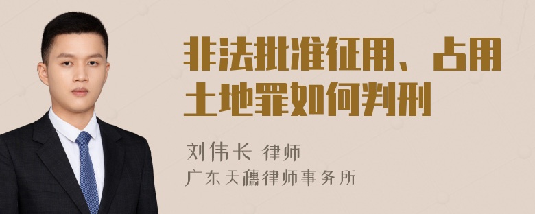 非法批准征用、占用土地罪如何判刑