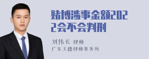 赌博涉事金额2022会不会判刑