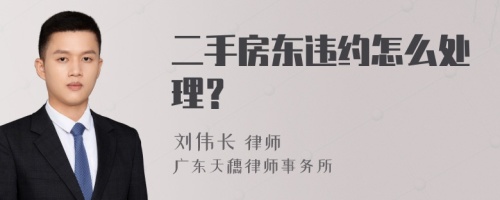 二手房东违约怎么处理？