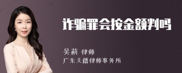 诈骗罪会按金额判吗