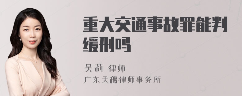 重大交通事故罪能判缓刑吗