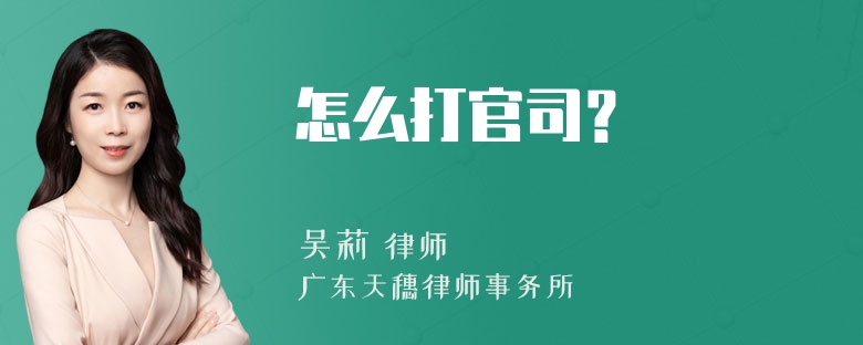 怎么打官司？