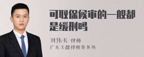 可取保候审的一般都是缓刑吗