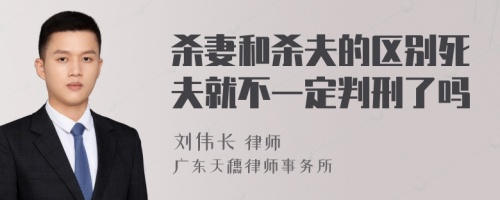 杀妻和杀夫的区别死夫就不一定判刑了吗