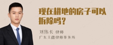 现在耕地的房子可以拆除吗？