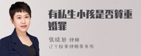 有私生小孩是否算重婚罪