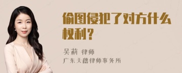 偷图侵犯了对方什么权利？