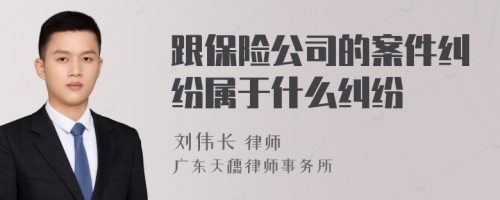 跟保险公司的案件纠纷属于什么纠纷