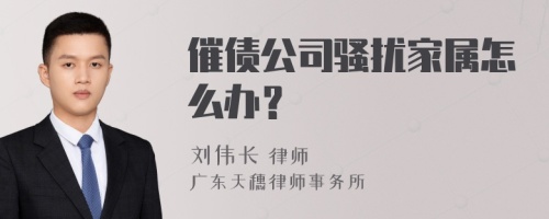 催债公司骚扰家属怎么办？