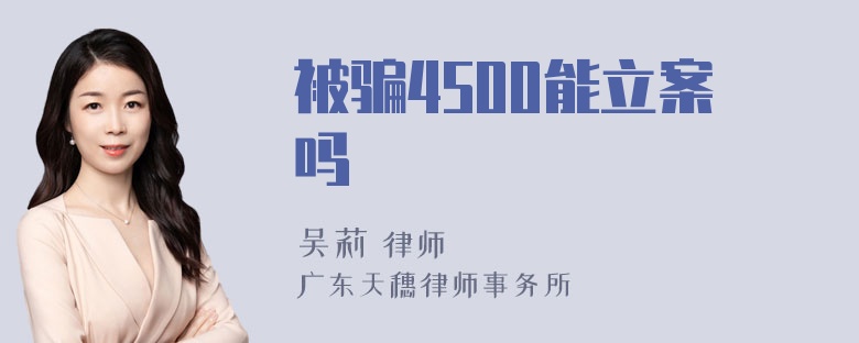 被骗4500能立案吗