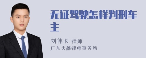 无证驾驶怎样判刑车主